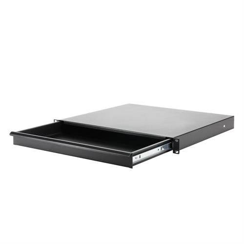 Adam Hall 1 Space Rack Mount Sliding Shelf/Drawer