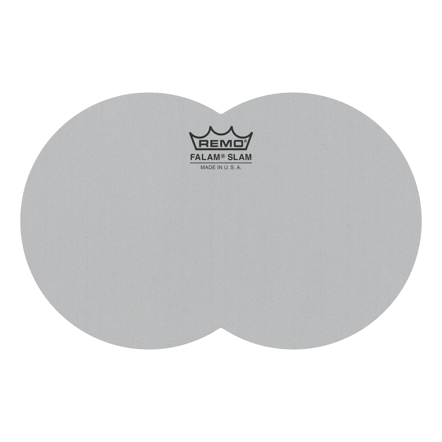 Remo Falam Slam double 4-inch pedal impact patch set in gray, two patches for drum heads
