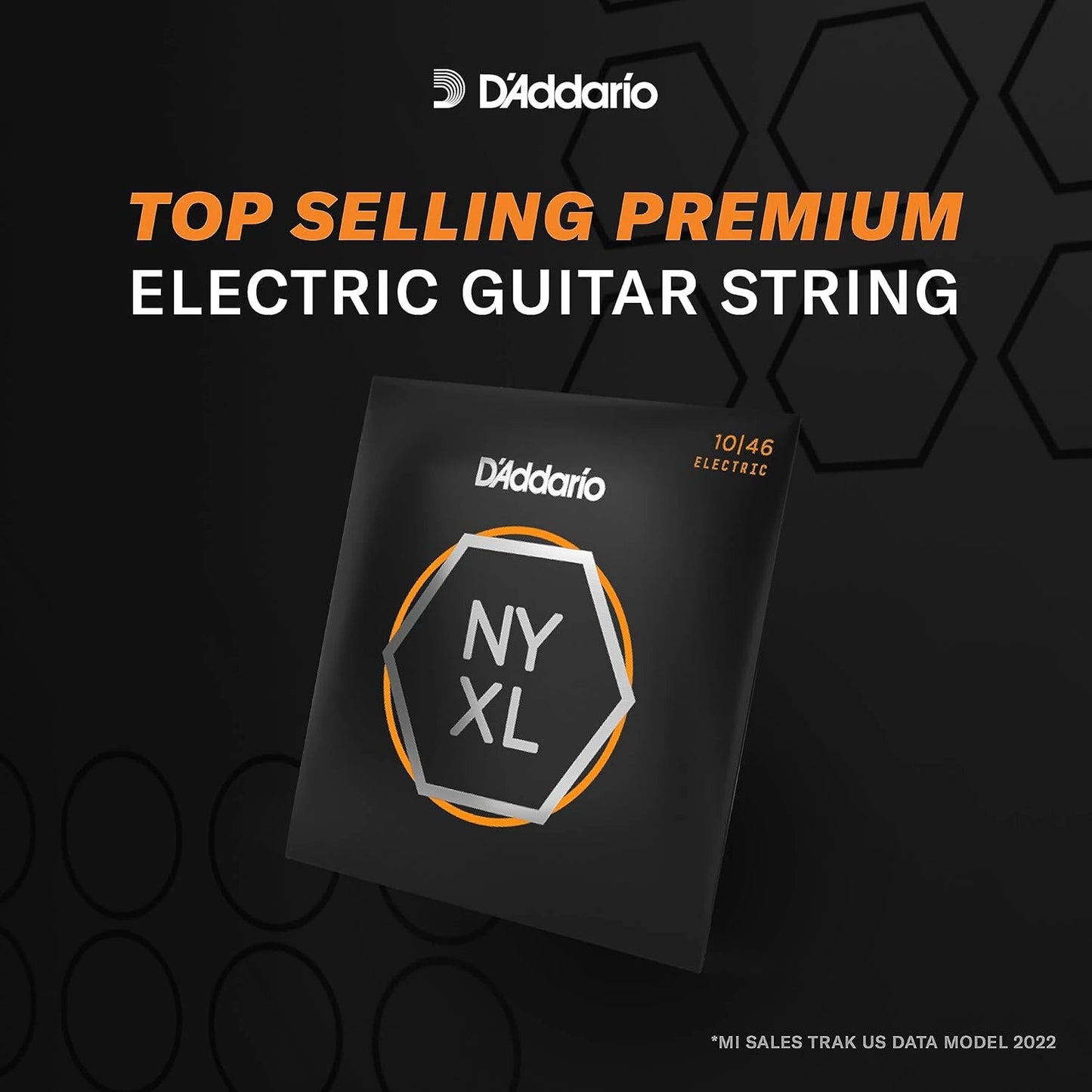 D'Addario NYXL electric guitar strings, 10-46 gauge, regular light