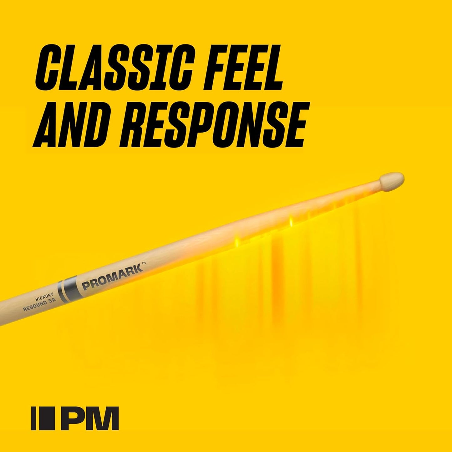 Promark Rebound 7A ActiveGrip Clear Hickory Drumstick, Acorn Wood Tip