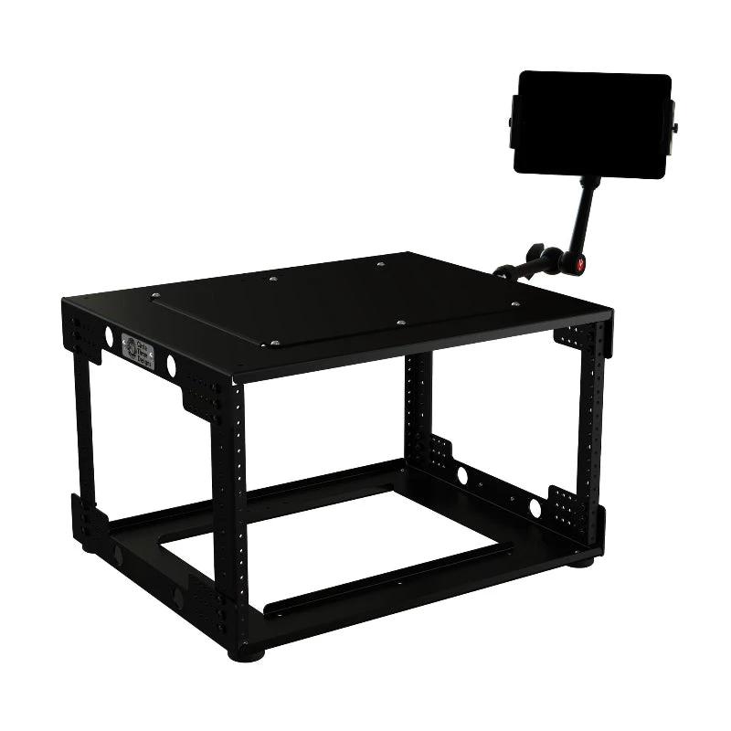 Circle Three Designs 6RU Aluminum Gen 2.0 Fly Rack for Pelican Air 1637, black rack system