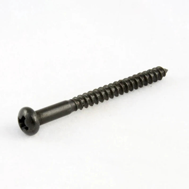 Allparts Bass Pickup Screws, black steel Phillips-head screws for guitar pickups