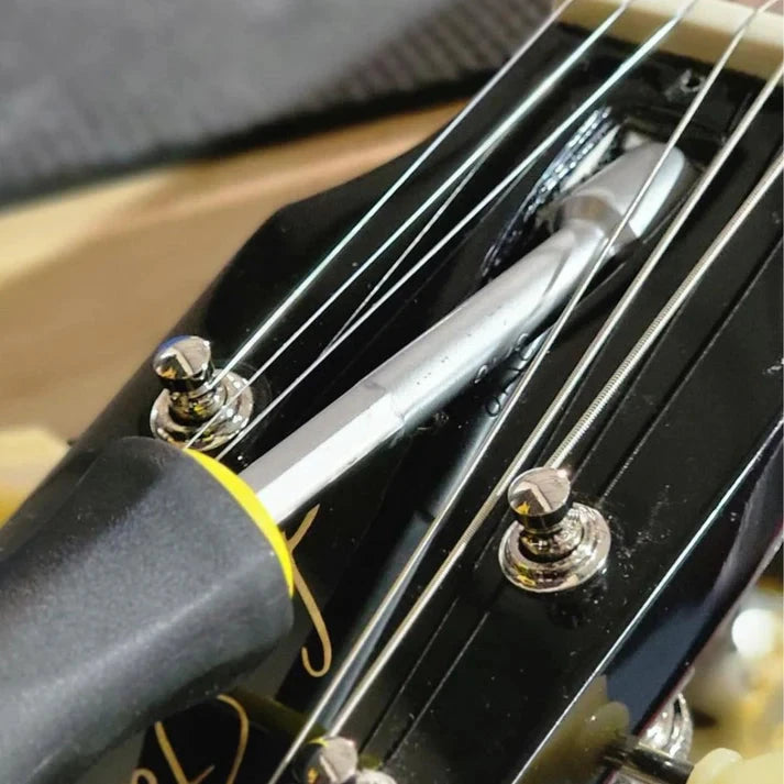 Bondhus 5/16 in hex nut driver with chrome shaft, shown in a black handle with yellow accent.