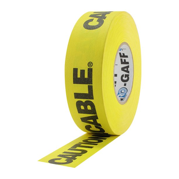 Pro Tapes Caution Cable 2x50yds FL Yellow Gaff Tape