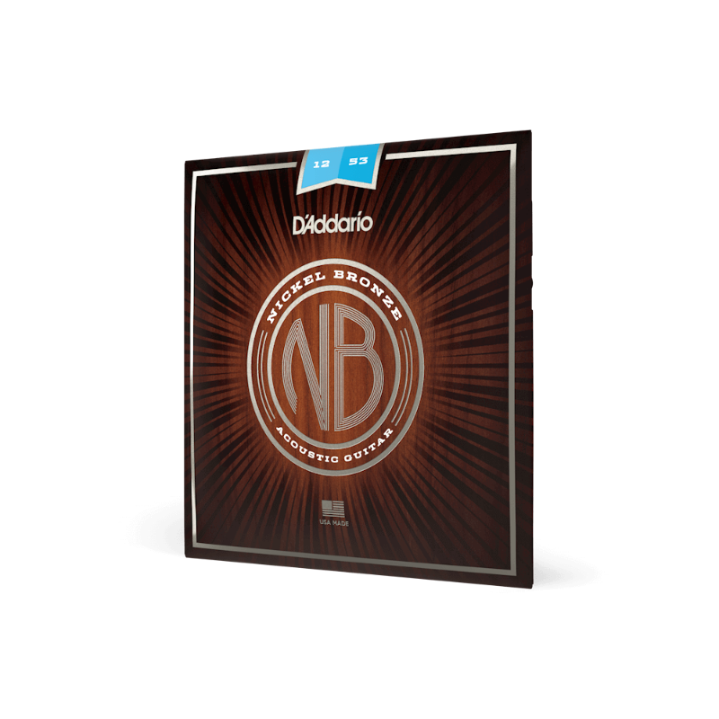 D'Addario 12-53 Regular Light Nickel Bronze Acoustic Strings