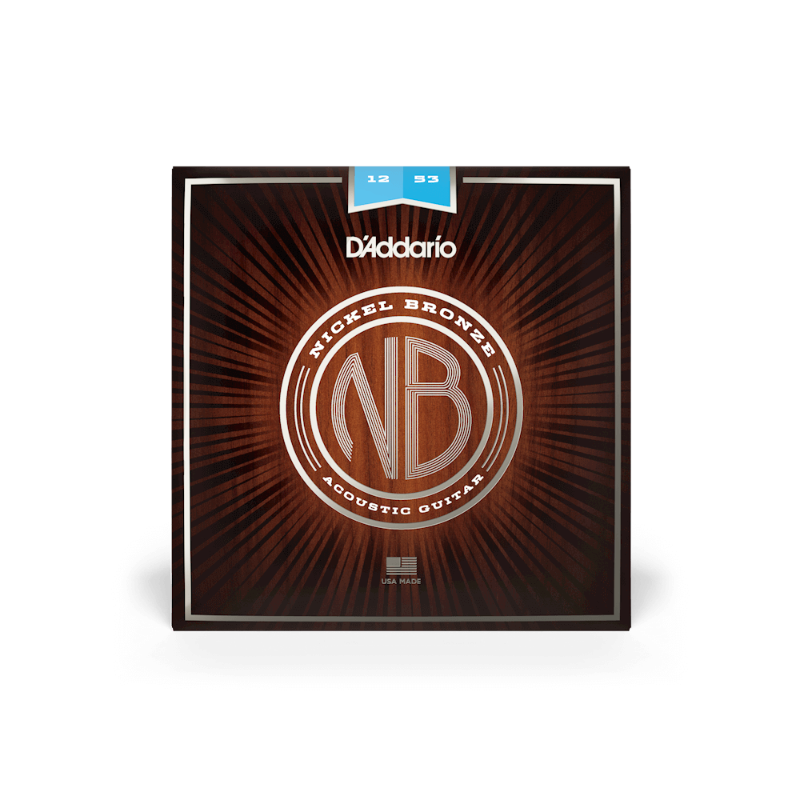 D'Addario 12-53 Regular Light Nickel Bronze Acoustic Strings