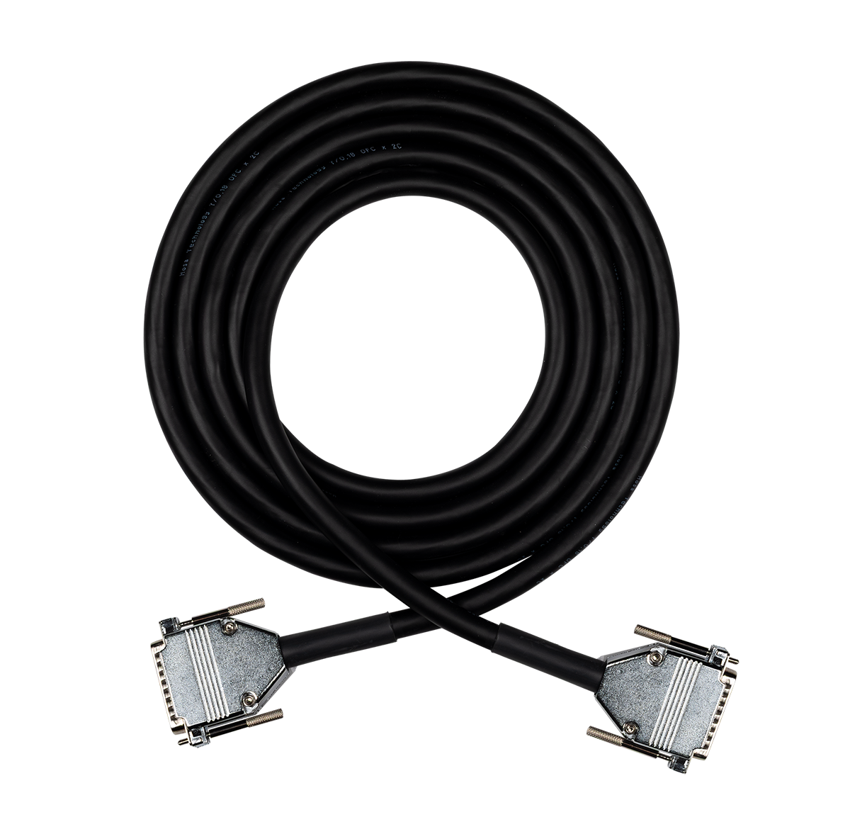 Hosa DBD-EDGE balanced DB25 to DB25 snake cable, black with die-cast connectors.