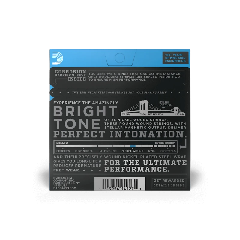 D'Addario electric guitar strings XL nickel, 10-46, regular light set