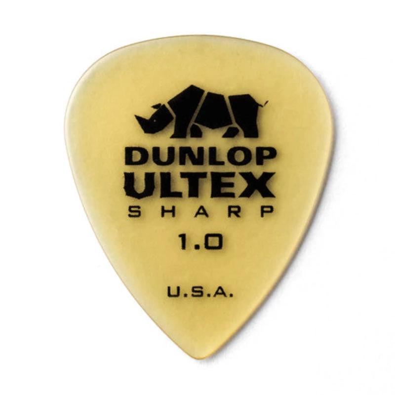Dunlop Ultex guitar pick, cream color, 1.0 mm gauge.