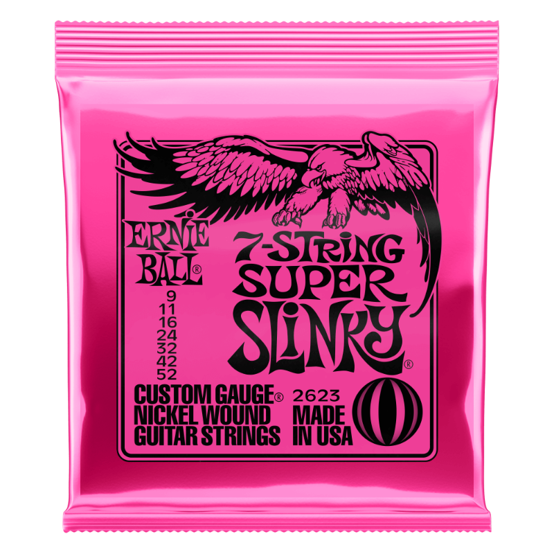Ernie Ball 9-52 Super Slinky Nickel Wound Guitar Strings (7-String)