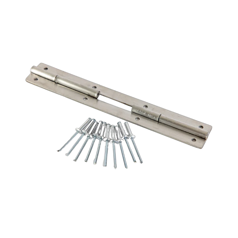 ENKI AMG Series Gen 3 replacement hinge for guitar cases with mounting screws, silver metal.