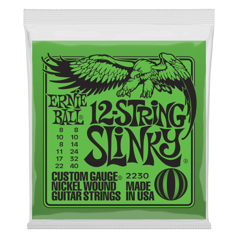 Ernie Ball 8-40 Slinky Nickel Wound Guitar Strings (12-String)