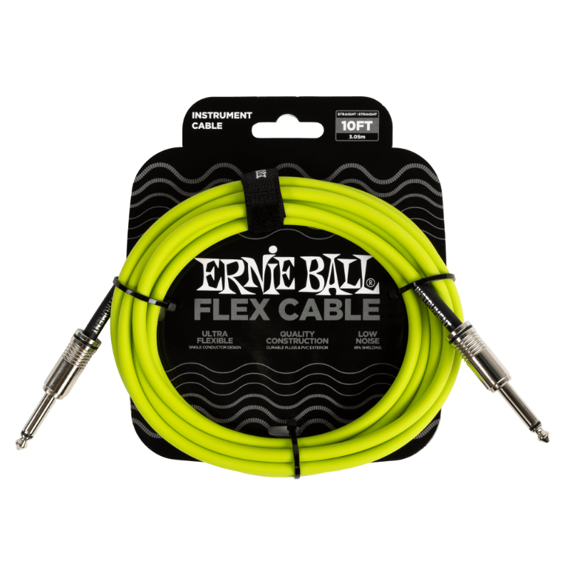 Ernie Ball 10' Flex Instrument Cable (Straight/Straight)
