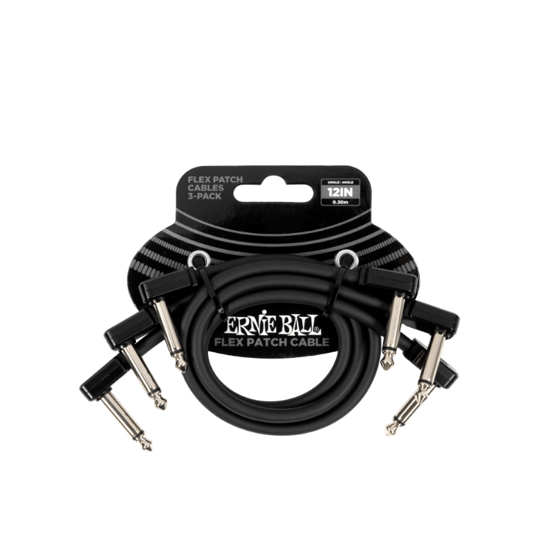 Ernie Ball 3-Pack Patch Cable (12 inch)