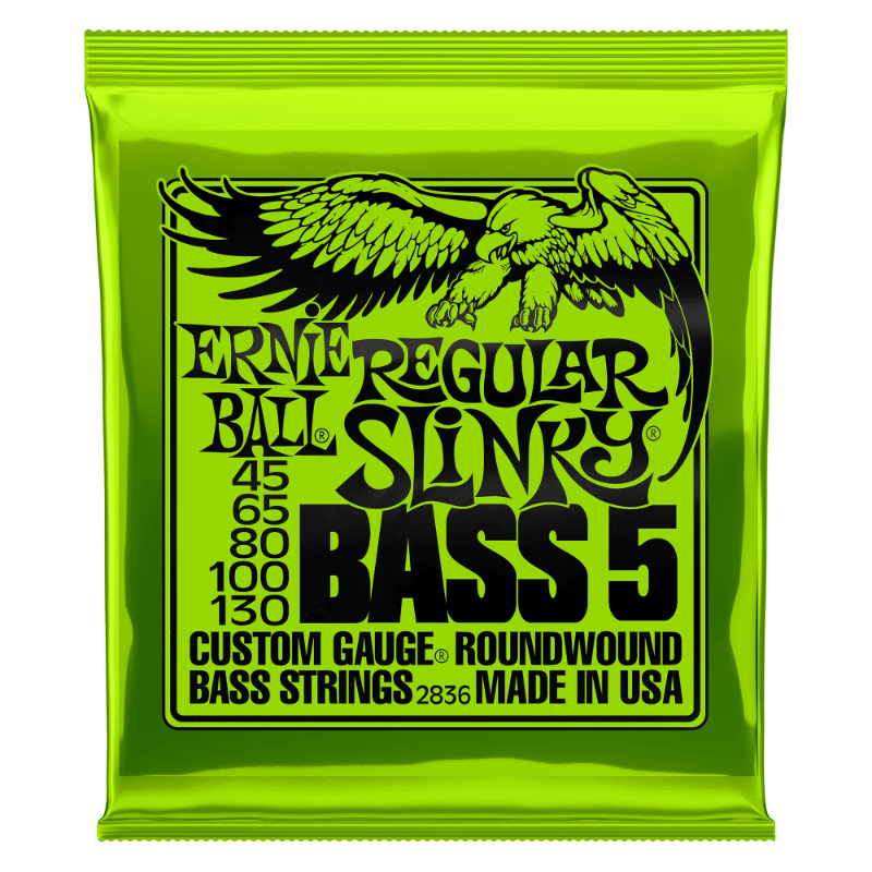 Ernie Ball 45-130 Regular Slinky Nickel Wound Bass Strings (5-String)