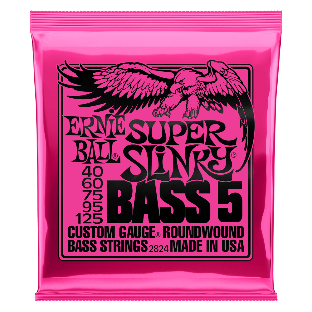 Ernie Ball 45-125 Super Slinky Nickel Wound Bass Strings (5-String)