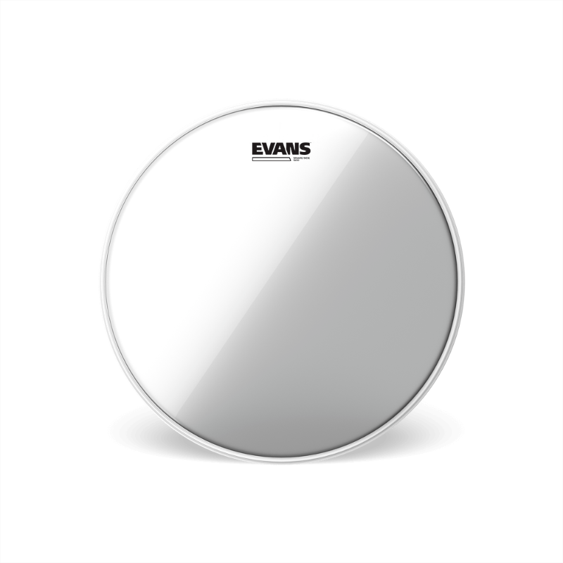 Evans Snare Side 500 drum head with silver mirrored surface