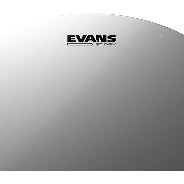 Evans snare drum head ST Dry coated with clear Evans branding.