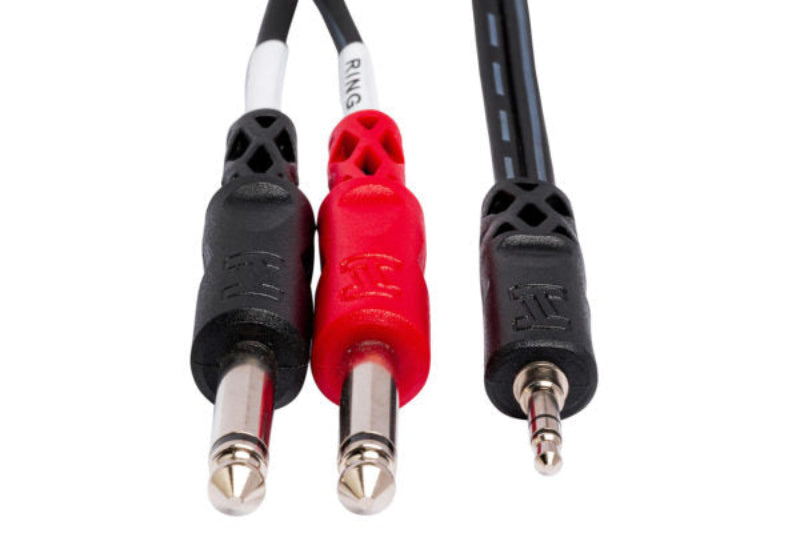 Hosa Stereo Breakout 3.5mm TRS to Dual 1/4" TS Cable