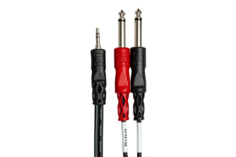 Hosa Stereo Breakout 3.5mm TRS to Dual 1/4" TS Cable