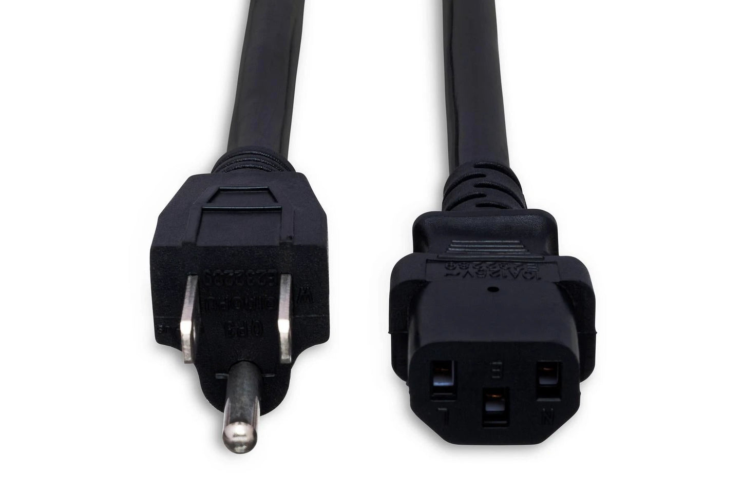 Hosa IEC C13 to NEMA 5-15P power cord, black, 14 AWG, various lengths