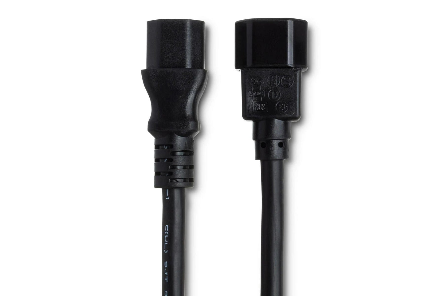 Hosa PWL-401.5 power extension cord, IEC C14 to IEC C2, 1.5 ft, black