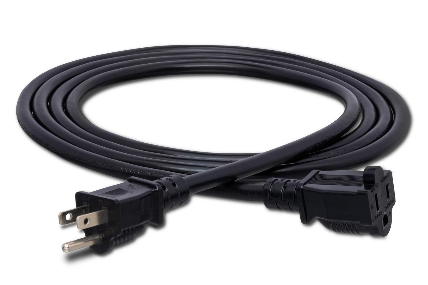 Hosa PWX-400 Power Extension Cord NEMA 5-15R to NEMA 5-15P, Various Lengths