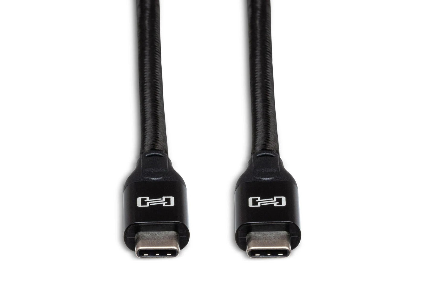 Hosa USB-C 3.1 to USB-C cable, 6 ft, black braided, two USB-C connectors