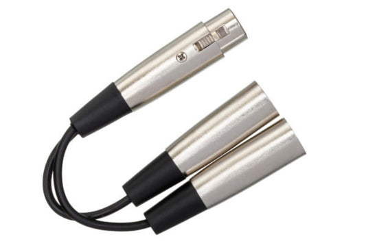 Hosa XLR3F to Dual XLR3M Y Cable