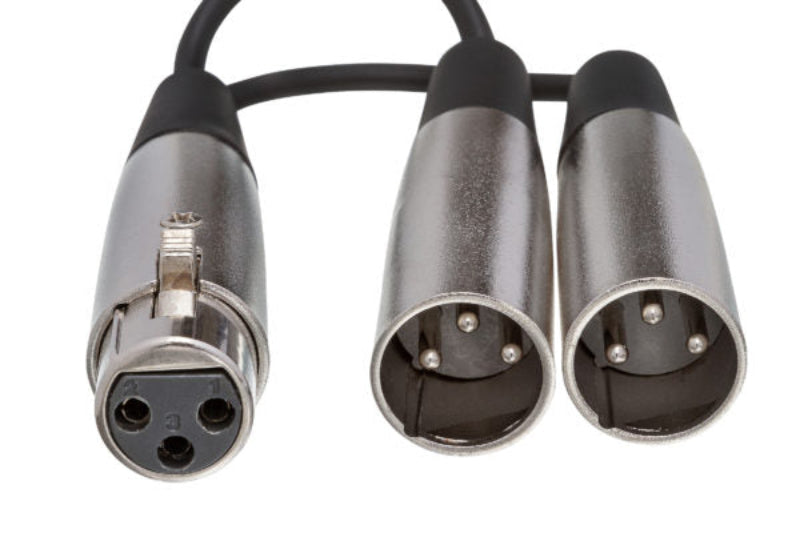 Hosa XLR3F to Dual XLR3M Y Cable