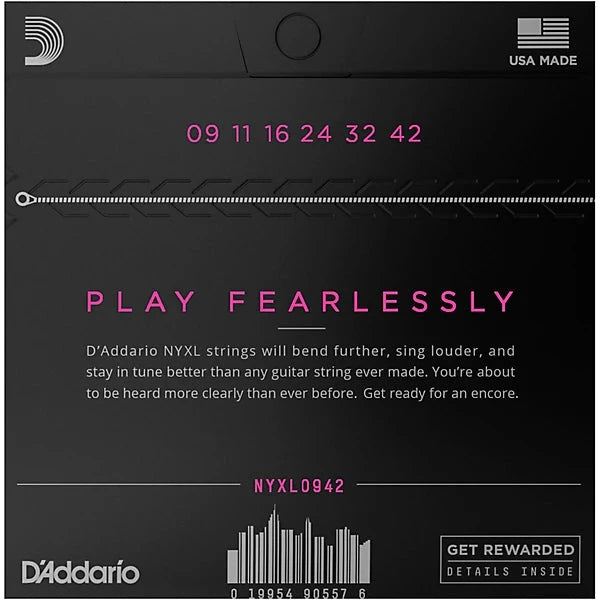 Guitar strings D'Addario NYXL 09-42, super light gauge, nickel-wound