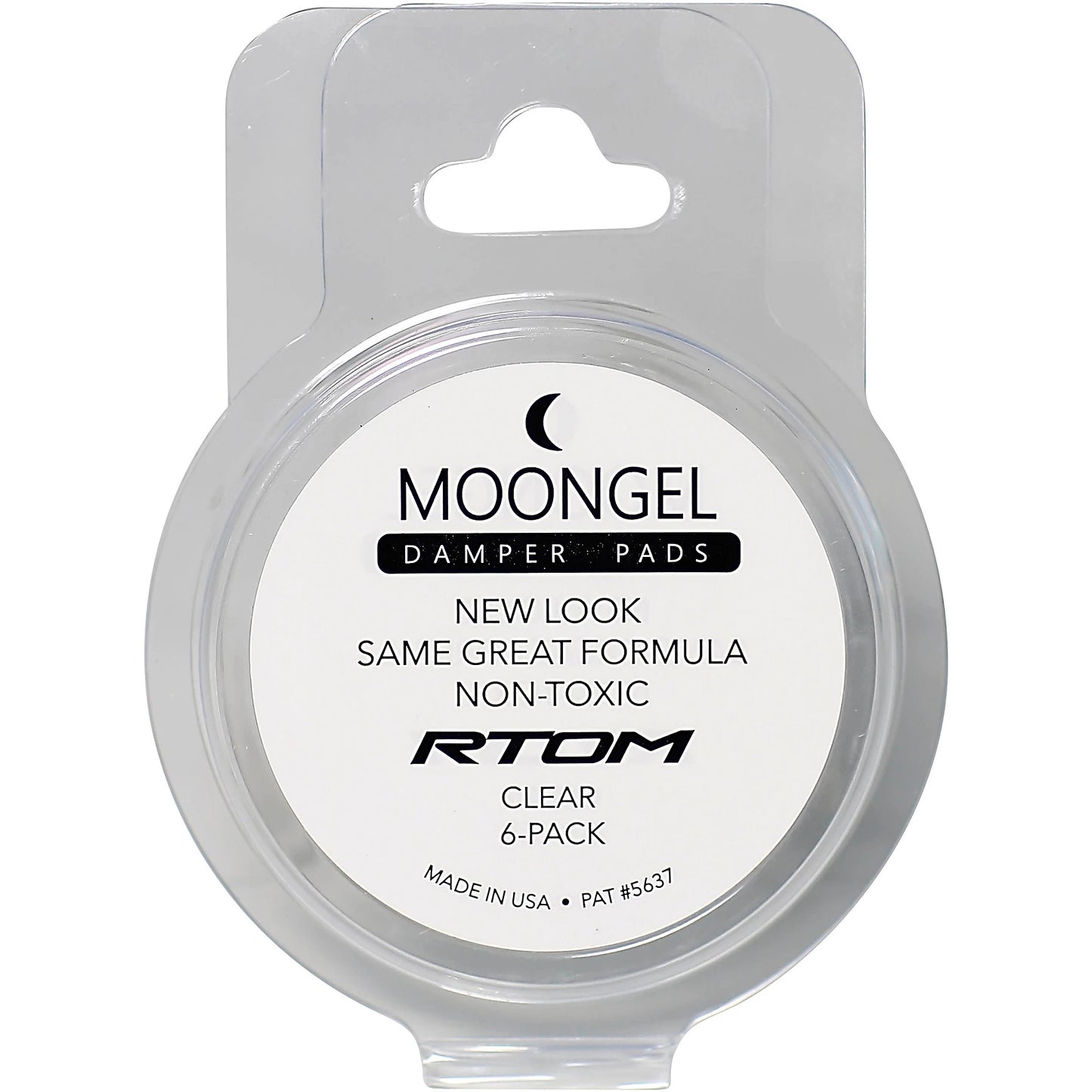 RTOM Moongels Drum Damper Pads - Clear (6-Pack)