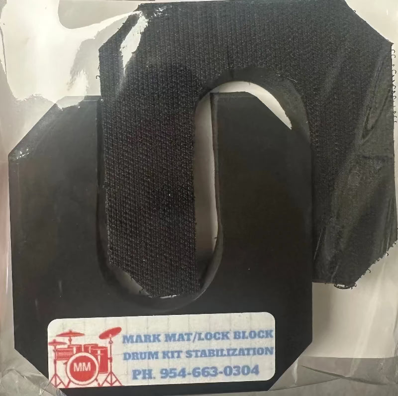 Mark Mats Lock Block Drum Kit Stabilization black plastic block with foam strap