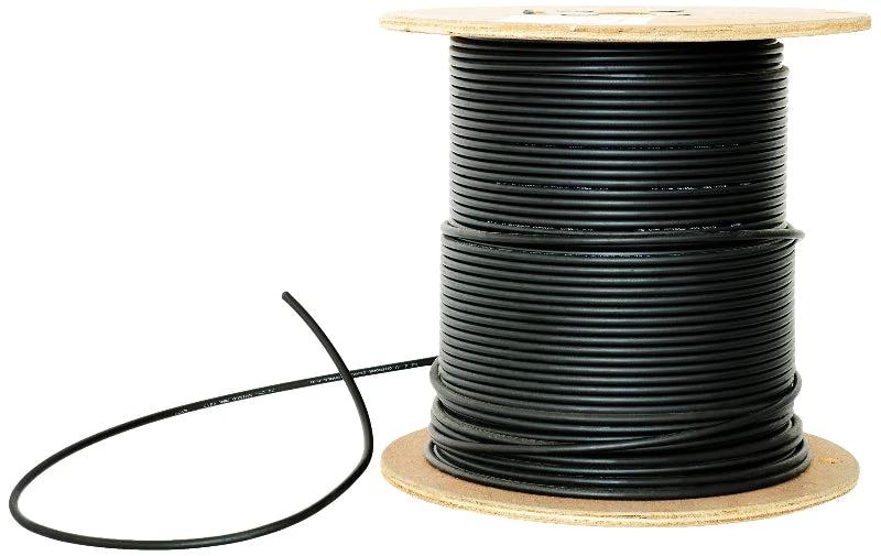 Mogami 20AWG guitar instrument cable bulk on wooden spool with black cable