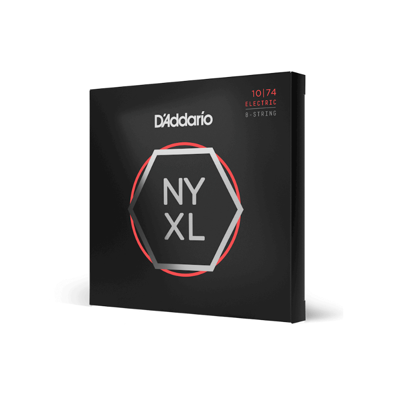 D'Addario 10-74 Light Top/Heavy Bottom 8-String, NYXL Electric Guitar Strings