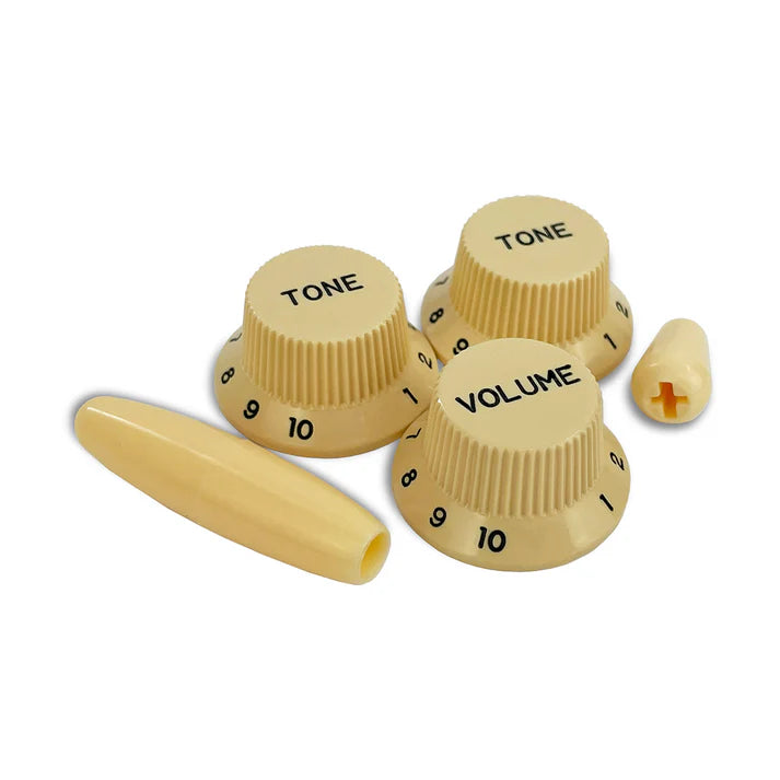 Allparts Complete Knob Set for Strat Cream