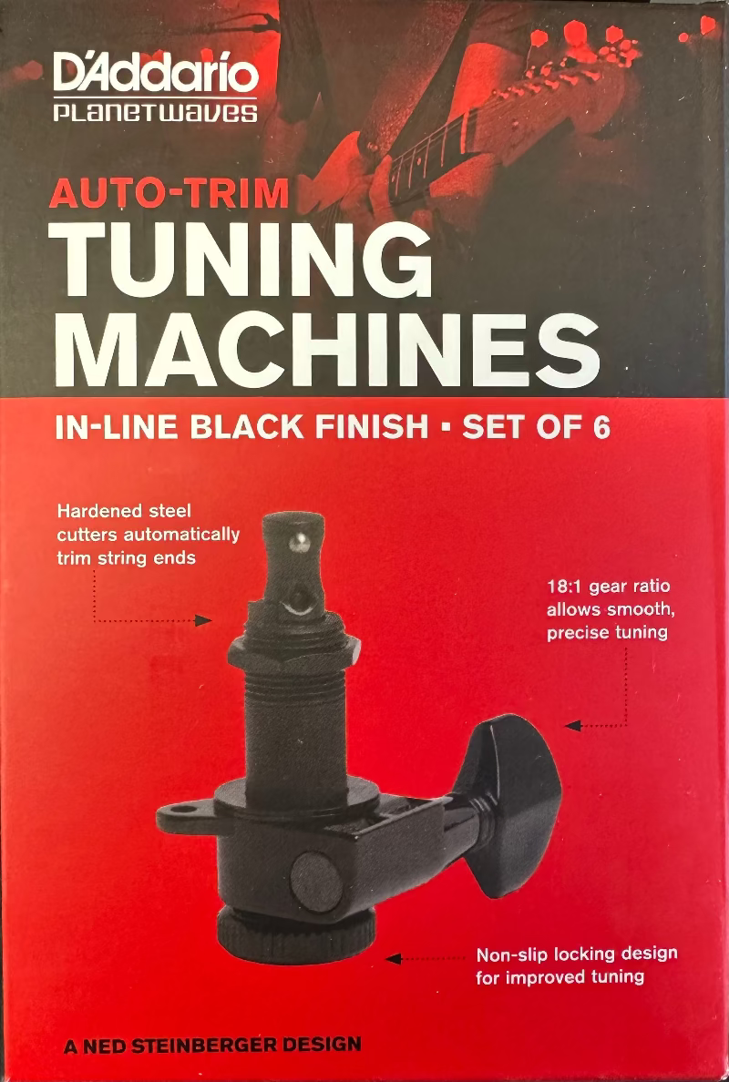 D'Addario Auto-Trim Locking Tuning Machines (6 In-Line)