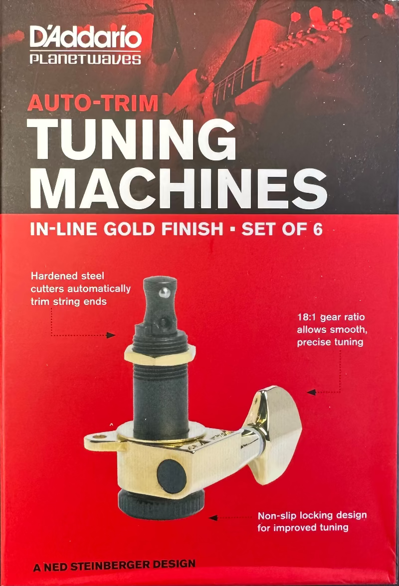 D'Addario Auto-Trim Locking Tuning Machines (6 In-Line)