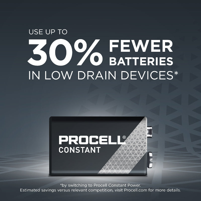 Duracell 1604A Procell Alkaline Constant Batteries 9V