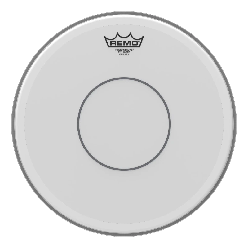 Remo Powerstroke P77 Drumhead, white coated, Remo branding