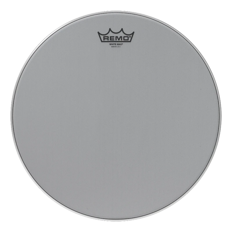 Remo White Max Drumheads, white head with Remo logo, extreme durability