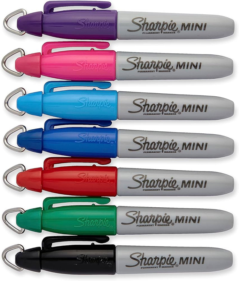 Sharpie Mini Permanent Marker, Fine Point with keychain cap