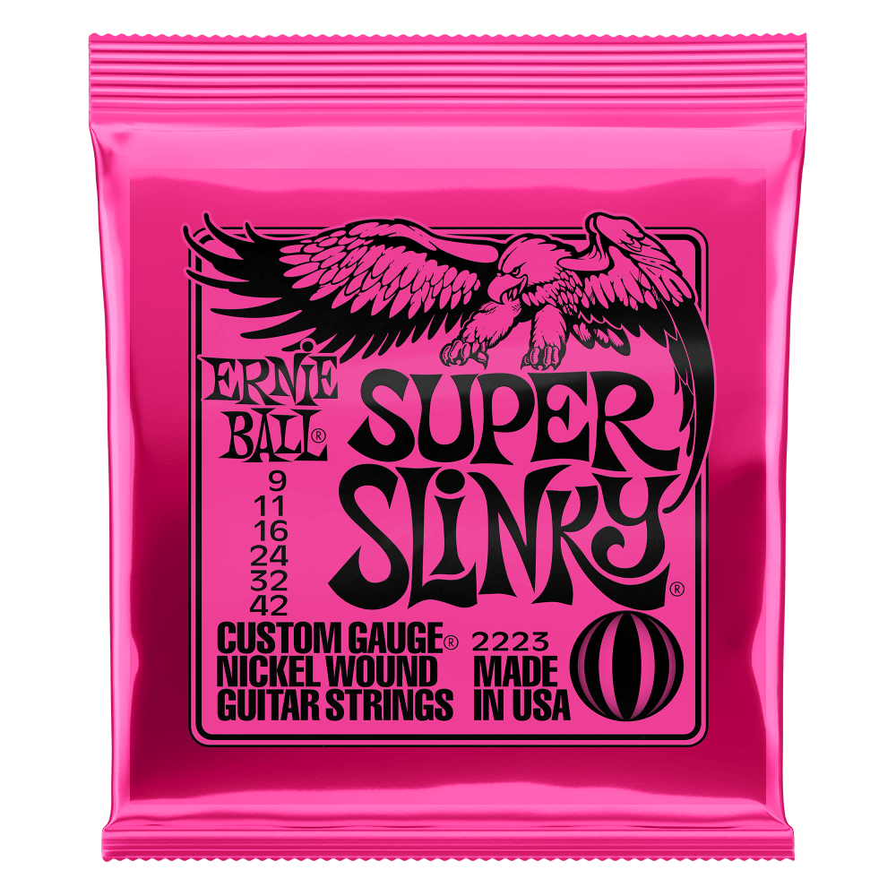 Ernie Ball 9-42 Super Slinky Nickel Wound Guitar Strings P02223