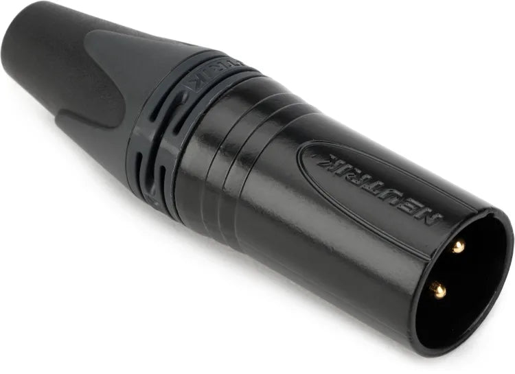 Neutrik NC3MXX-B 3 Pole Male XLR Connector Black Housing Gold Contacts