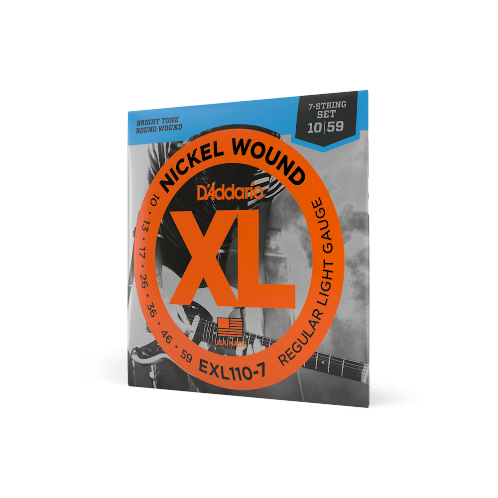D'Addario 10-59 Regular Light 7-String, XL Nickel Electric Guitar Strings