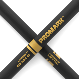 Promark Rebound 5B ActiveGrip Hickory Drumsticks, Acorn Tip