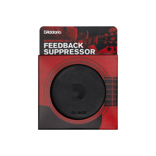 D'Addario Screeching Halt sound hole cover, black round percussion accessory