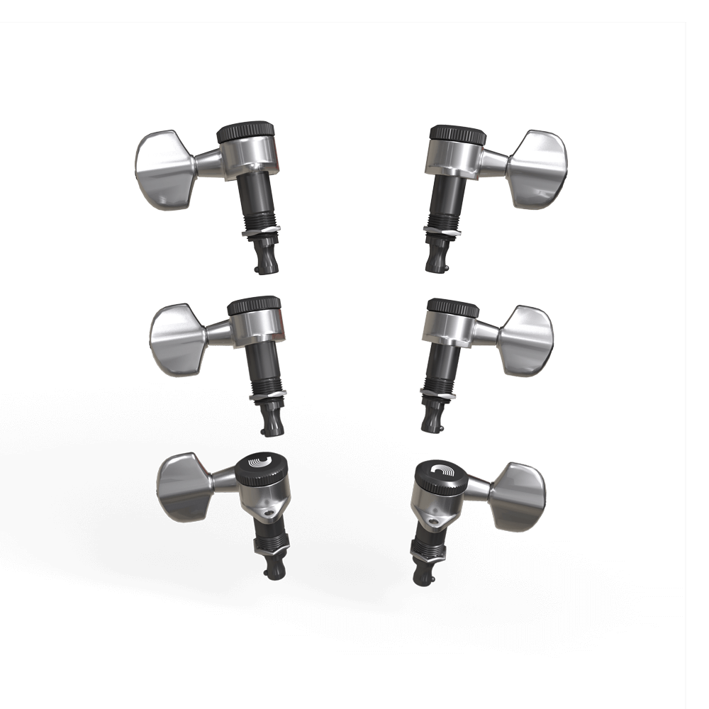 D'Addario Auto-Trim Locking Tuning Machines (3 + 3 Setup)