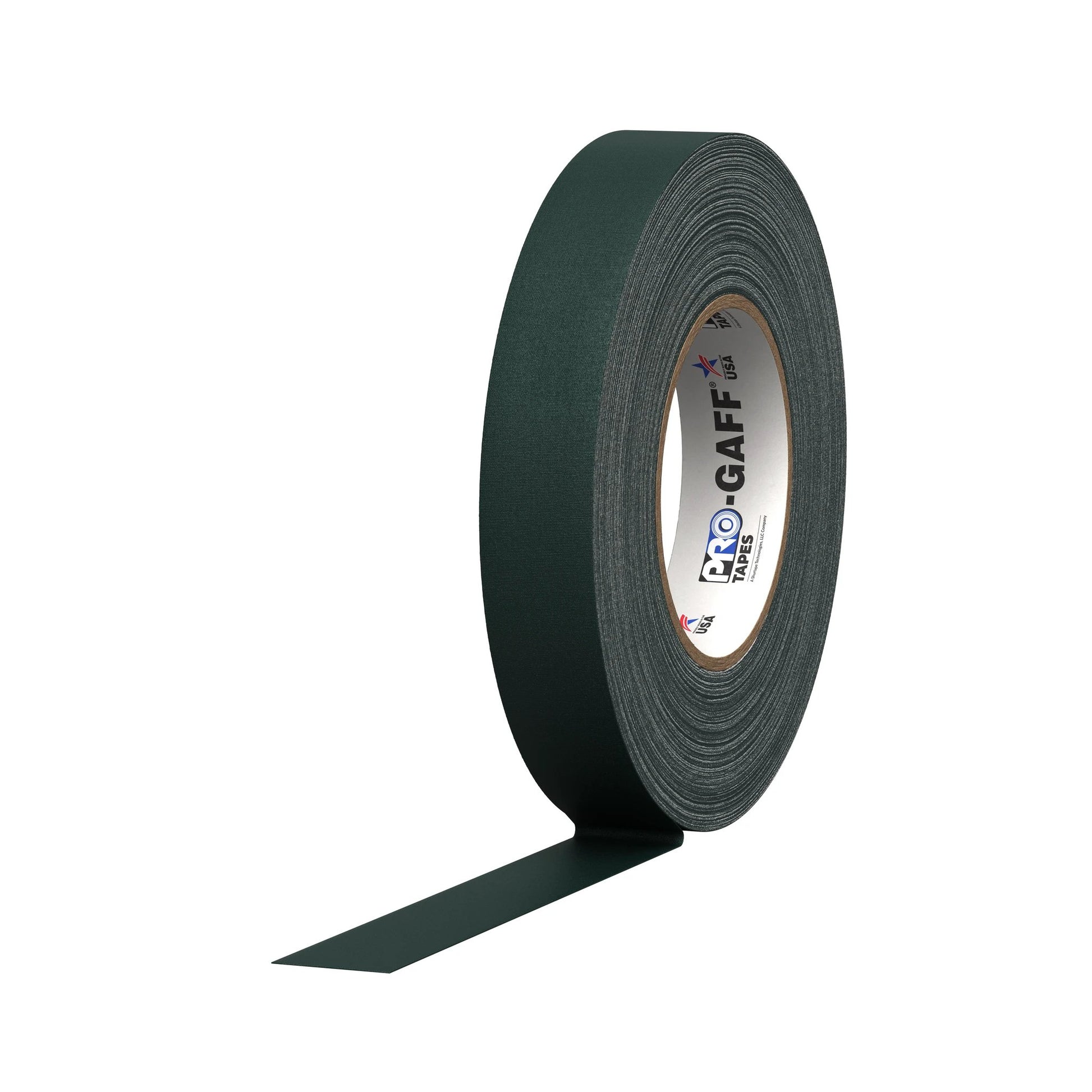 Pro Tapes Pro Gaff gaffers tape roll, 1 inch, dark green