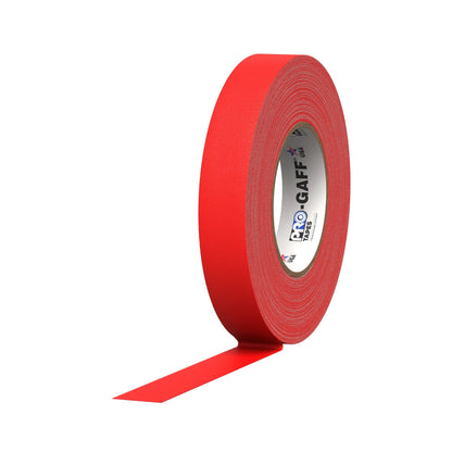 Gaffers tape roll, red, 1-inch, Pro Tapes Pro Gaff with exposed end
